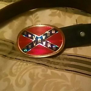 Lynyrd Skynyrd belt buckle and hat